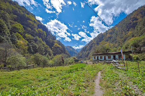istock Shingkharab Hamlet along the Jomolhari Trekking Route 2208481123