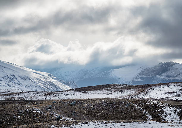 istock Beautiful rocky hill in freshly fallen snow 2208487037