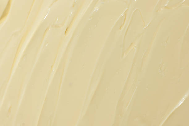 Creamy Mayonnaise Texture Abstract Culinary Background.