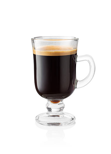 istock Espresso coffee in transparent cup isolated on white background 2208495692