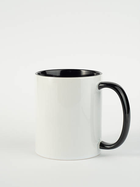 istock Two-tone 11oz mug on isolated background. Mug with black handle and inner part. 2208495830