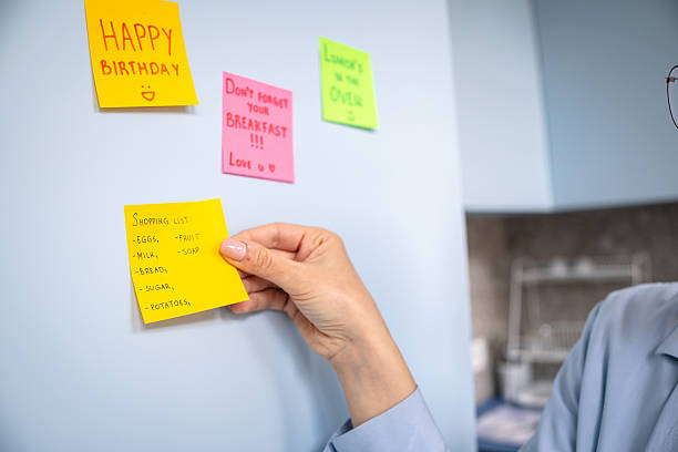 istock Celebration reminders and personal notes on colorful adhesive paper in a modern office environment 2208498550