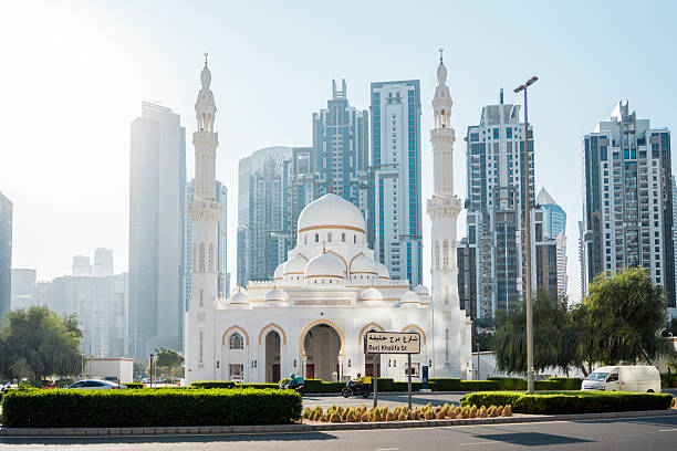 Mosque with Dome at night
