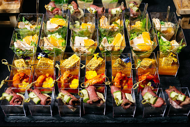 istock Gourmet appetizer cups for elegant catering. 2208507532