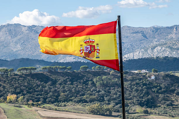 istock Spanish flag flying over Ronda 2208512029