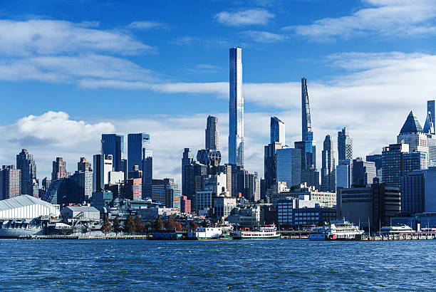 istock Manhattan Skyscrapers and Waterfront View in Clear Daylight 2208515392