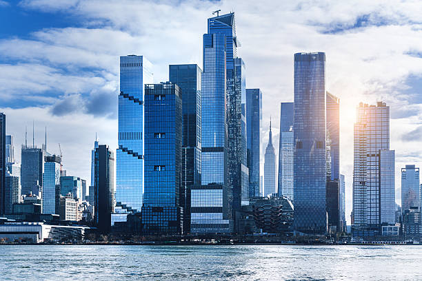 istock Modern Skyscrapers Reflecting Sky in Manhattan, New York City Waterfront 2208515544