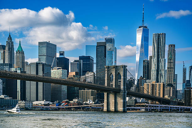 istock Brooklyn Bridge With Manhattan Skyline and Waterfront in Bright Daylight 2208515797