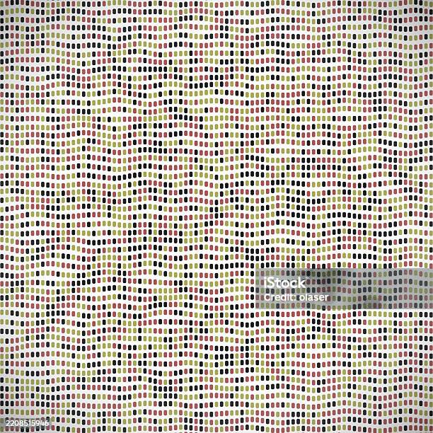 Rounded Shapes In Uneven Matrix Grid Pattern Stock Illustration ...