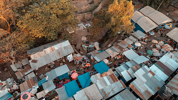 Aerial view of aru meru region in Arusha