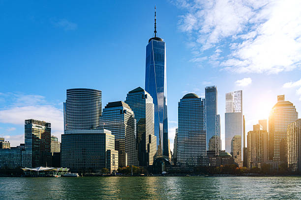 istock Downtown Manhattan Skyline With Modern Skyscrapers Under Bright Sunlight 2208524737