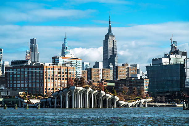 Modern Architecture with Iconic Manhattan Skyline in New York City