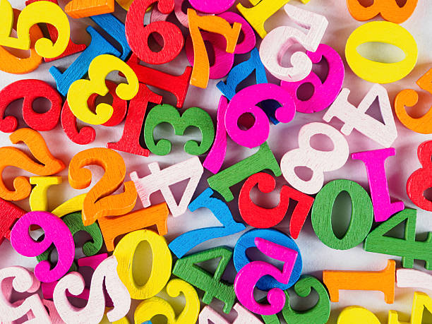istock Bright numbers on a neutral background, creating an eye-catching visual effect for design and educational materials. 2208531240