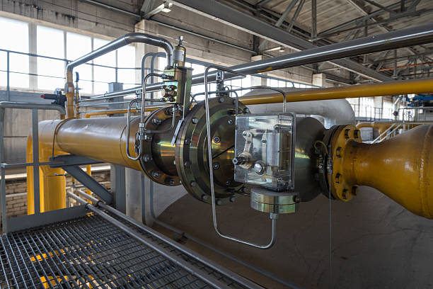 Natural gas meter in a power plant