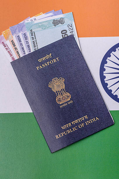 istock Indian citizen passport, a document for travelling 2208535743