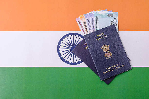 istock Indian citizen passport, a document for travelling 2208535829