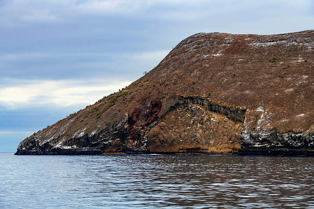 Galapagos, Ecuador, October 24, 2022: View of the uninhabited Daphne Mayor Island of the Galapagos Islands in Pacific Ocean.