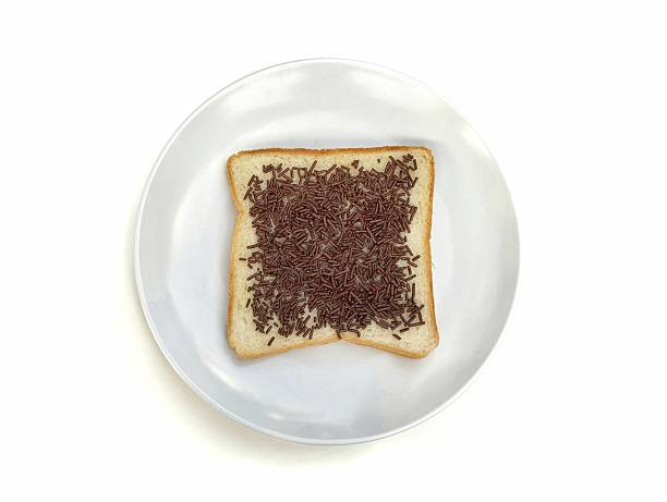 falling slices of white bread. photographed on pure white.Related image: