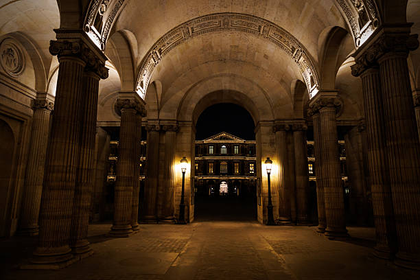 Vienna, Austria - July 21, 2024: A colonnade on the streets of Vienna
