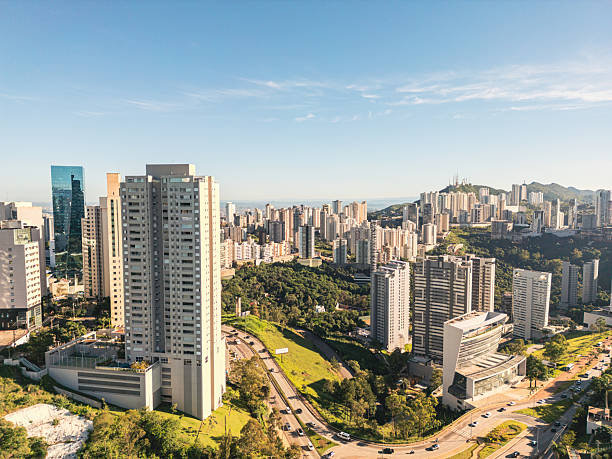 istock Residential towers rising among mountains in Nova Lima 2208564888