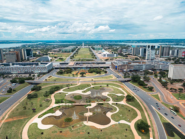 istock Green park and public buildings in the background 2208566295