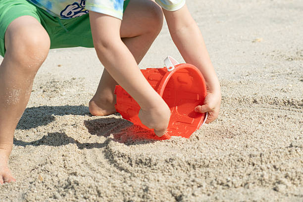 Colorful Toys in Sandbox for Outdoor Fun