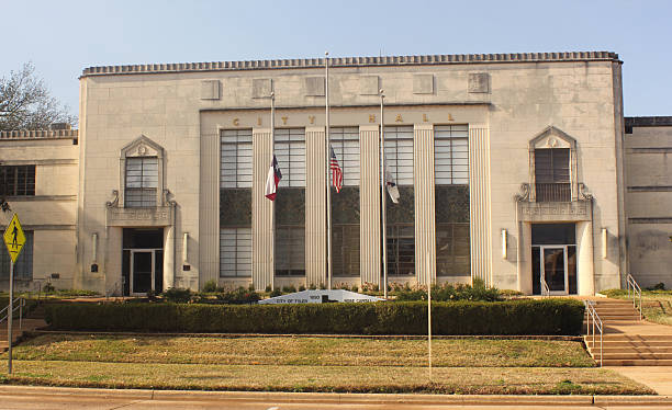 Tyler TX - January 5, 2025: Tyler City Hall Located in Downtown Tyler Texas