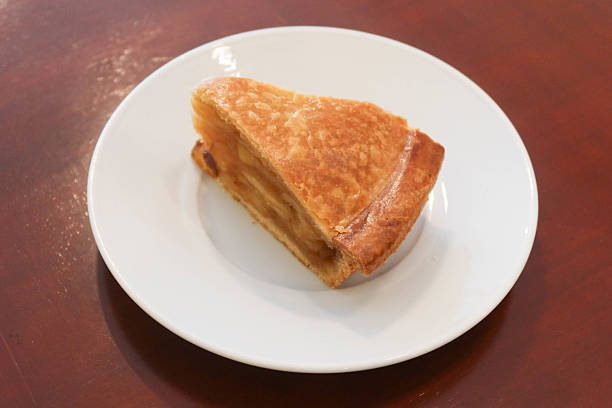 istock baked apple pie on a whit plate with copy space 2208575645