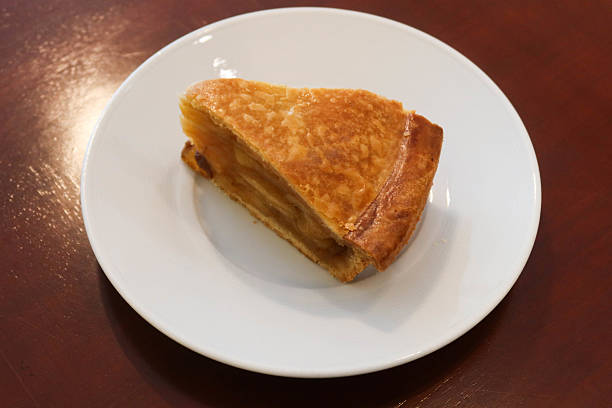 istock baked apple pie on a whit plate with copy space 2208575646