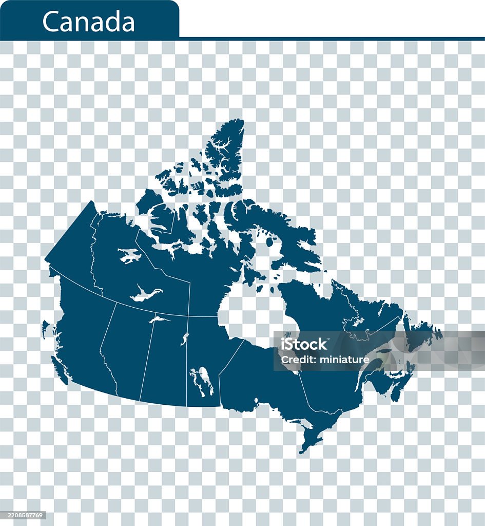 Subtle Canadian Map Canada Map Stock Illustration - Download Image Now - Abstract, Alberta ...