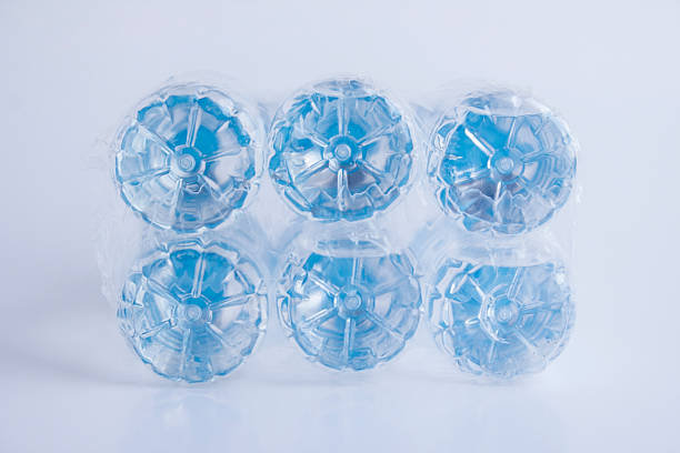 istock Bottom view of six water bottles 2208588285