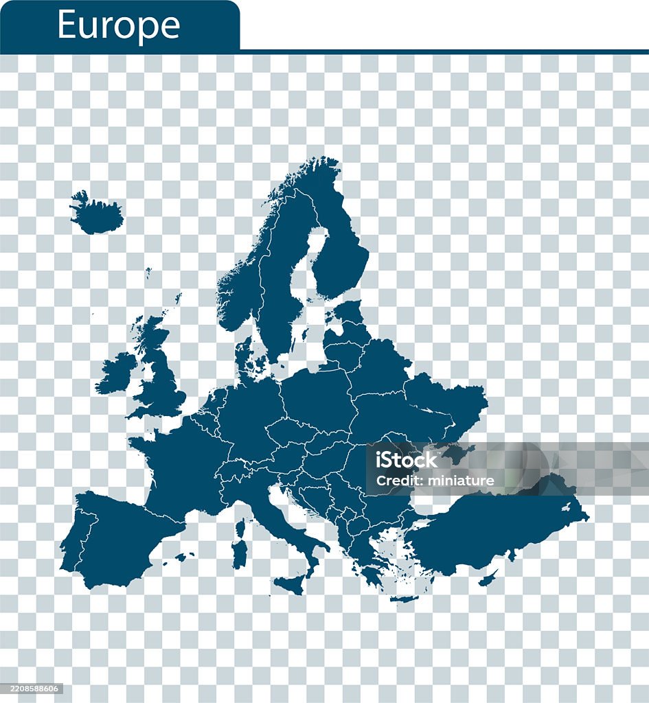 Europe Dc Vector Europe Map Stock Illustration - Download Image Now - Austria ...