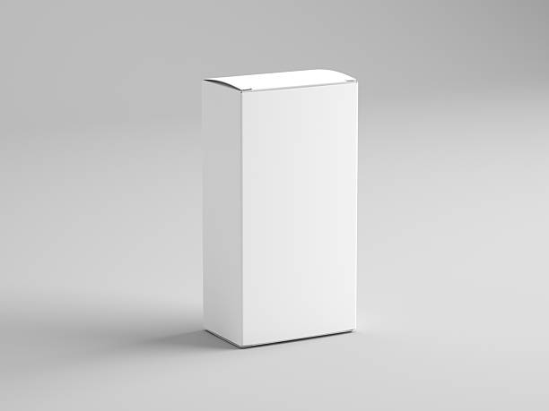 istock White box on gray background - Product packaging mockup. 3d rendering mock up. 2208590747