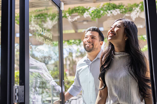 istock Couple at coffee shop 2208593406