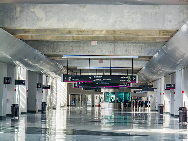Miami International Airport transportation center with access to metrobus, metrorail and tri rail in Miami, Florida stock photo