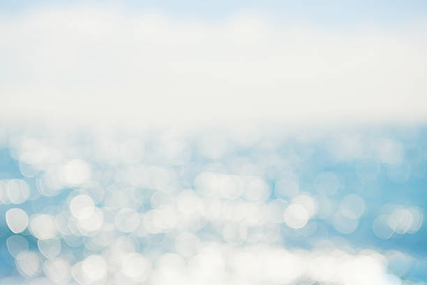 Beautiful blue sea at sunny day. Blurred sea abstract background. Nature and summer vacation concept