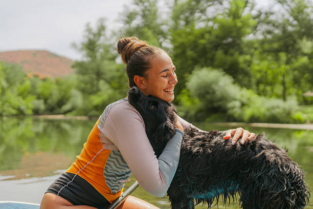 istock Paddleboarding on the river with my dog 2208600602