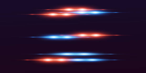 istock Light effect of neon lines. Effect of shine and light, flashes of laser beams. 2208601606