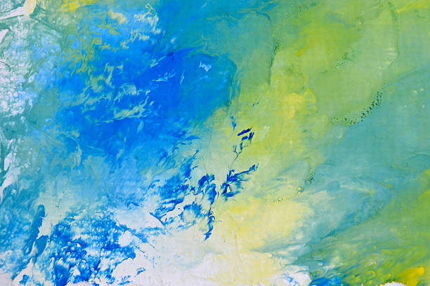 istock Beautiful abstract bright background painted in blue, green and yellow 2208605212
