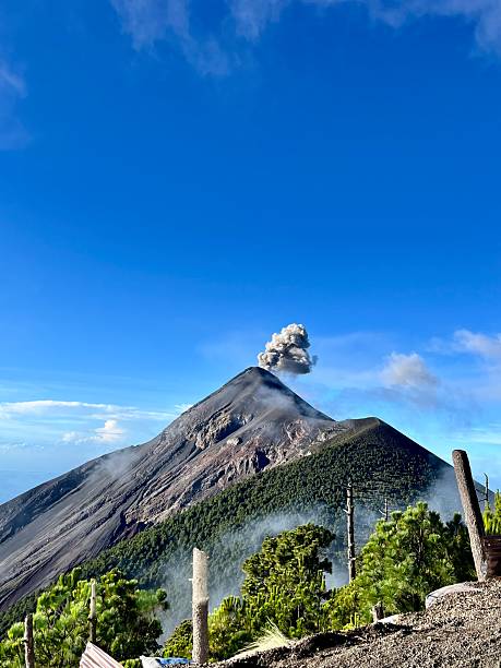 Eruptions from Acatenango in Guatemala