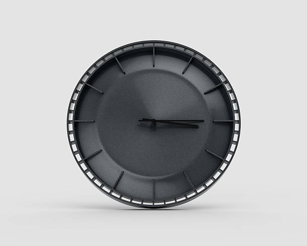 istock A Modern Charcoal Black Wall Clock 03:15 Three Fifteen 3:15 For Modern Interiors 3D Illustration 2208613945