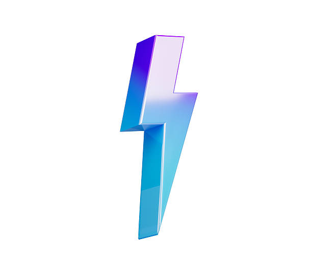 istock A striking 3D lightning bolt icon with a purple-blue gradient and electrifying look. 3d illustration 2208614888