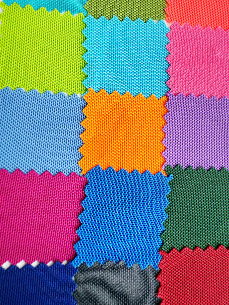 istock Multicolored knitted fabric as background, closeup. Texture 2208615494