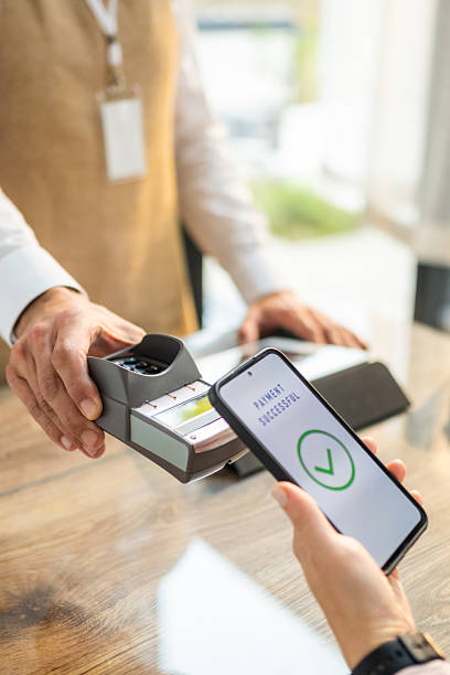 istock Mobile Contactless Payment at Coffee Shop 2208620983