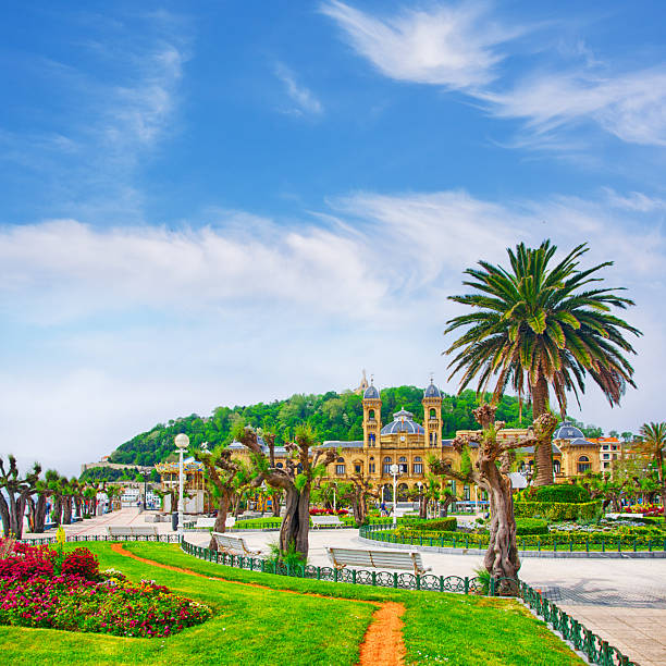 Seafront and City administration of San Sebastian, Basque Country, Spain