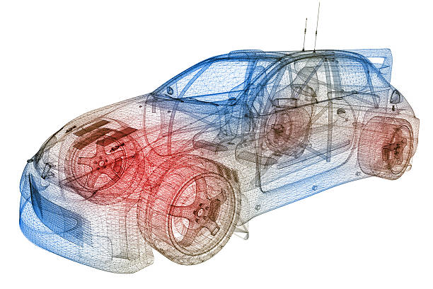 istock Warm Map of 3D Rally Car Model 2208626615