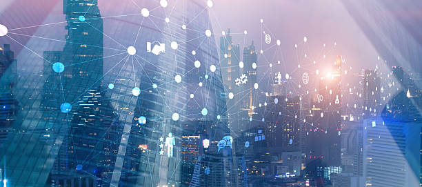 istock Connecting people on the internet. Social network global connection 2208634947
