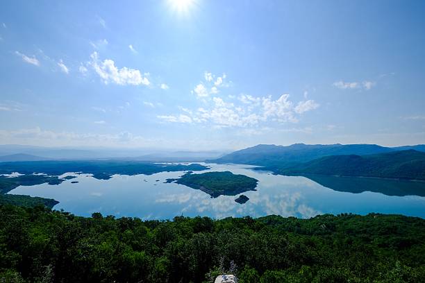 istock Serene lake with lush hills in Montenegro 2208644706