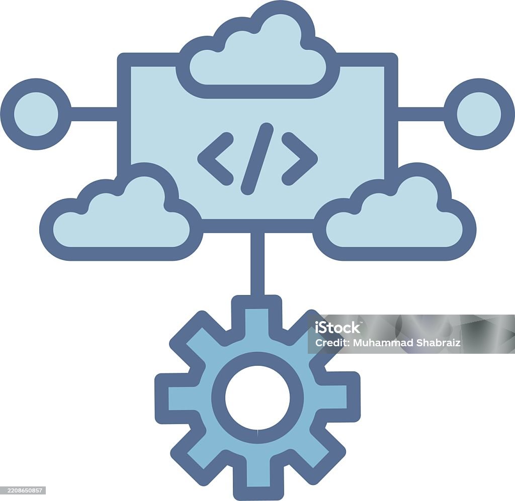 Algorithm Line Fill Blue Stock Illustration - Download Image Now ...