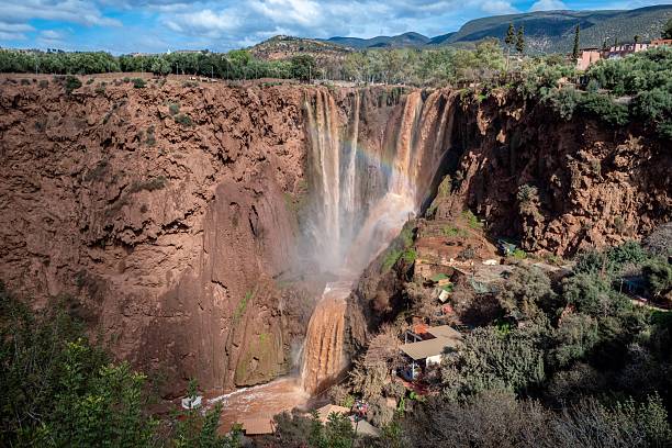 istock Ouzoud Falls with Rainbow in Morocco 2208658159